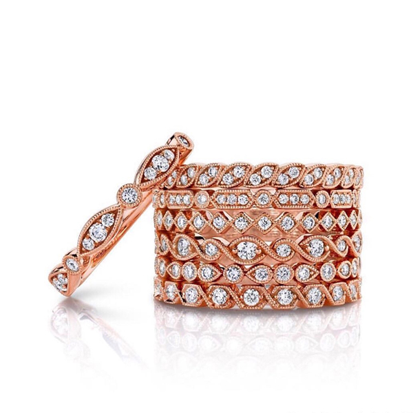 Modern Stackable Diamond Band
